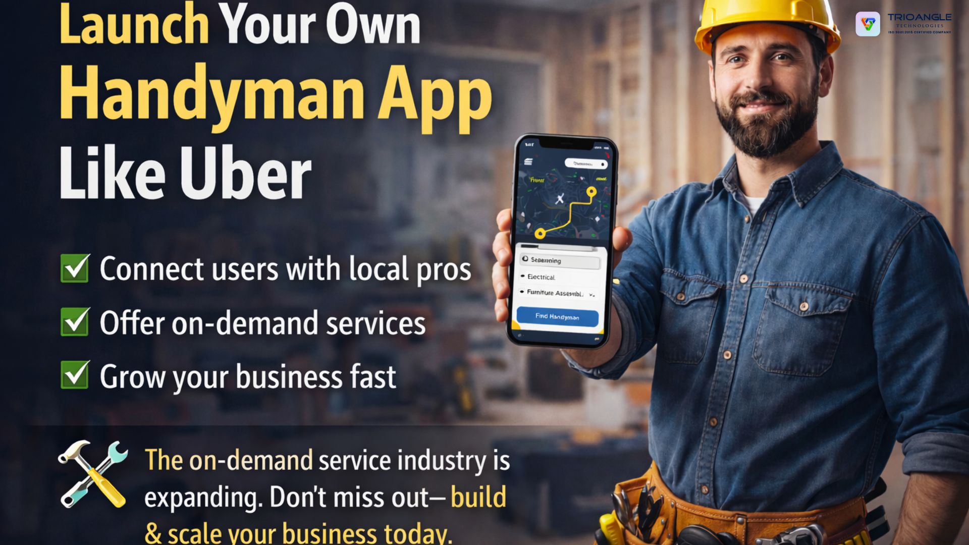 Handyman App Like Uber | Grow On-Demand Service Business